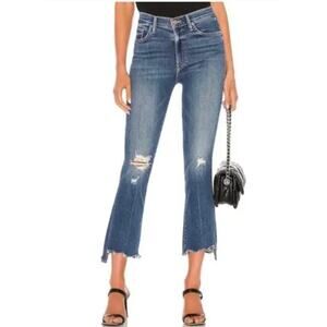 Mother Denim The Insider Crop Step Chew- Dancing On Coals size 27